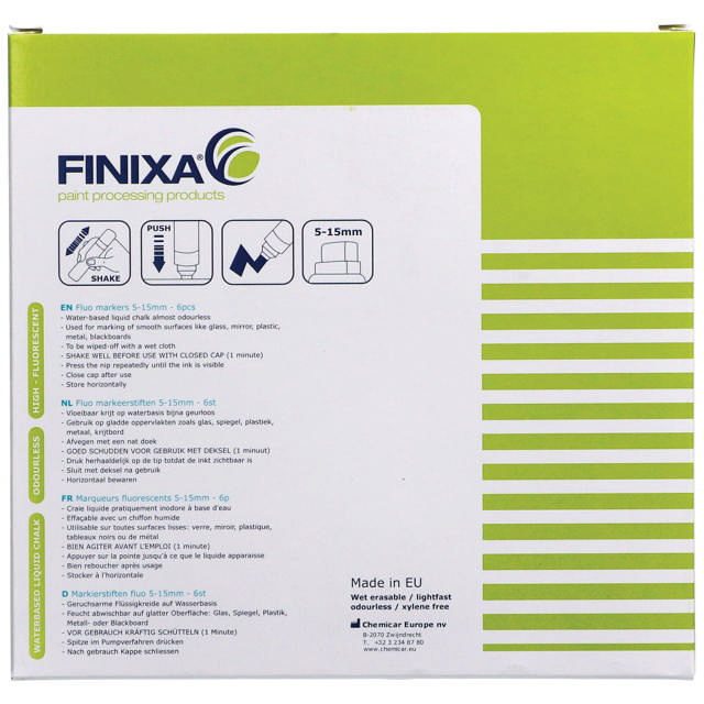 MAR 21 - Fluo Markierstift grün 6 st. 5mm-15mm