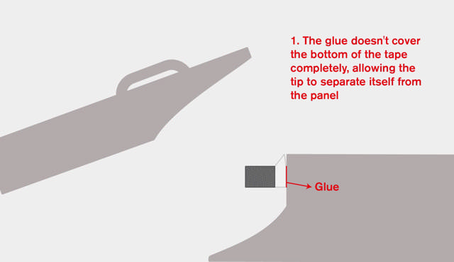 Diagonale Maskeerkleefstrip