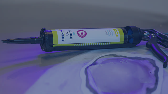 UV-Spachtel – Anwendung auf Metall