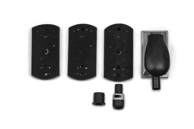 SAB 07 - Klett Schleifblock - ergonom. Griff + 3 Schleifformen