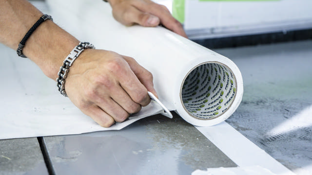 CPT 50 - Ruban de protection blanc pour cabine 50mm x 50m 24 rouleaux