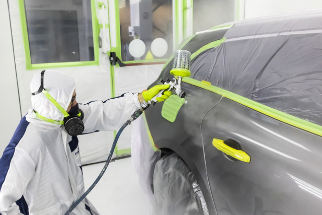 green paint system in action