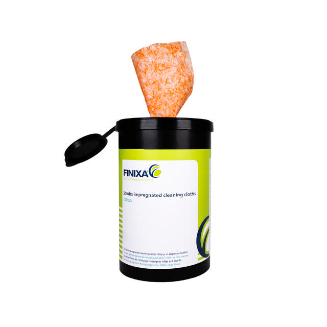 SCR 100 - Scrubs imprägnierte Reinigungstücher 100st./Disp. Eimer
